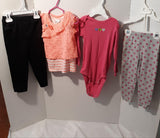 Baby Girl Size 24M Mix & Match Bundle 4pcs Shirts and Pants