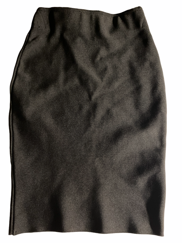 Shinestar Womens Pencil Skirt Black Stretch Elastic Waist Size S