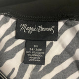 Maggie Barnes Women’s Plus Size Shirt Black White Size 5X 34/36w