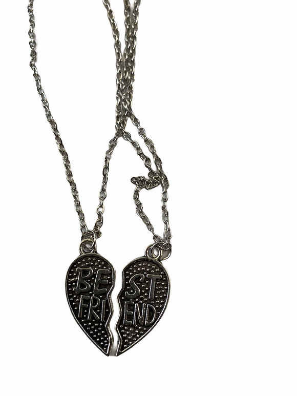 Best Friends Heart Chain Necklace Pair