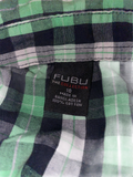 FUBU The Collection Boys Size 10 Green Short Sleeves Button Up