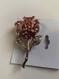 Crystallized Eternal Pink Rose Pin