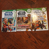 Star Wars The Clone Wars Children’s Book Lot of 3, Beginning To Read Alone Children’s Book Level 2