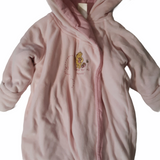 Disney Classic Pooh Baby Girl Size 6m Pink Snow Suit Winter Coat with Hoodie