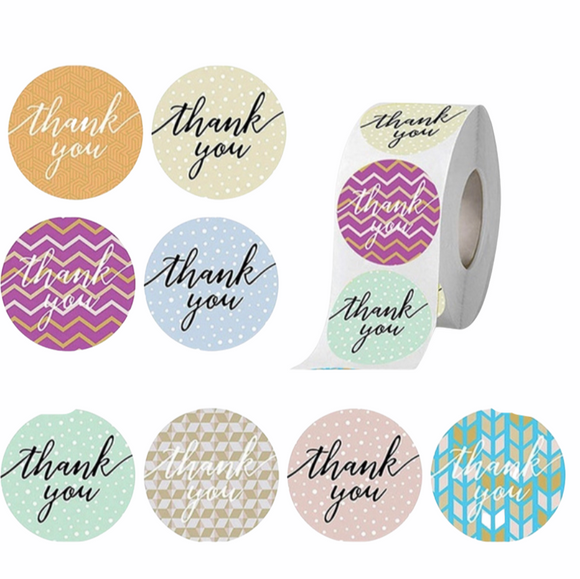 Thank You Stickers 1 inch 100 Stickers