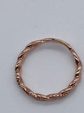 Half and Half Chain and Metal Rope Chain Bangle Rose Gold