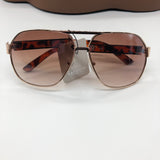 Lion Fashion Eyewear Women's Brown and Orange Sunglasses UV400 Item D-1