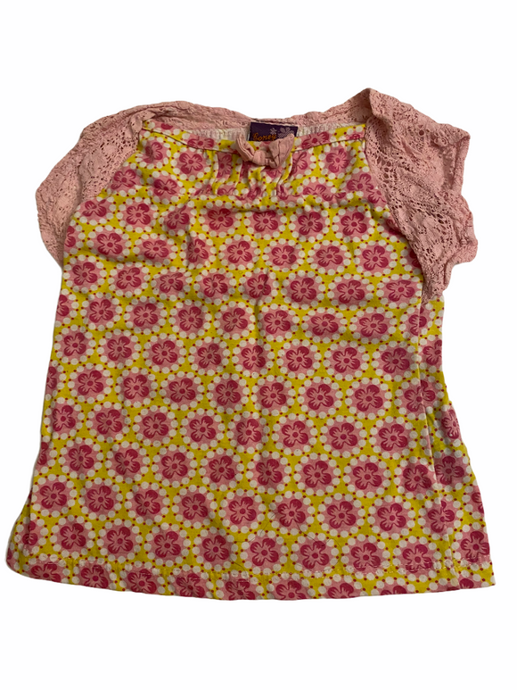 Coney Island Baby Girls Floral Shirt Size 24m Short Sleeves