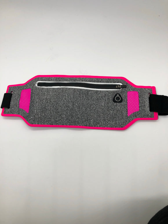 Cycling Pack Gym Waist Bag Pink and Gray