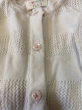 Est 1989 place Baby Girls Size 9-12 Months White Sweater Long Sleeves